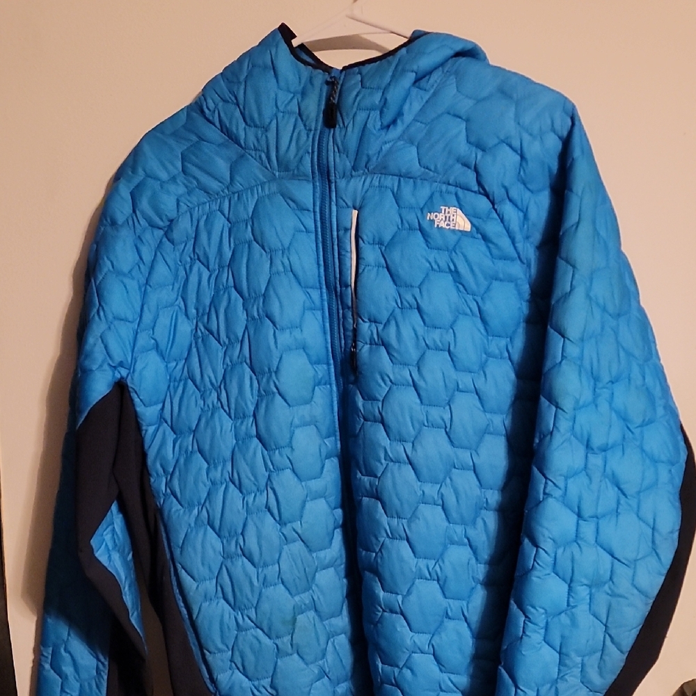 The North Face Blue and Black Puffer Jacket